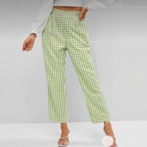 Coldwater Creek Green Plaid Pull-up Pants Size 20W